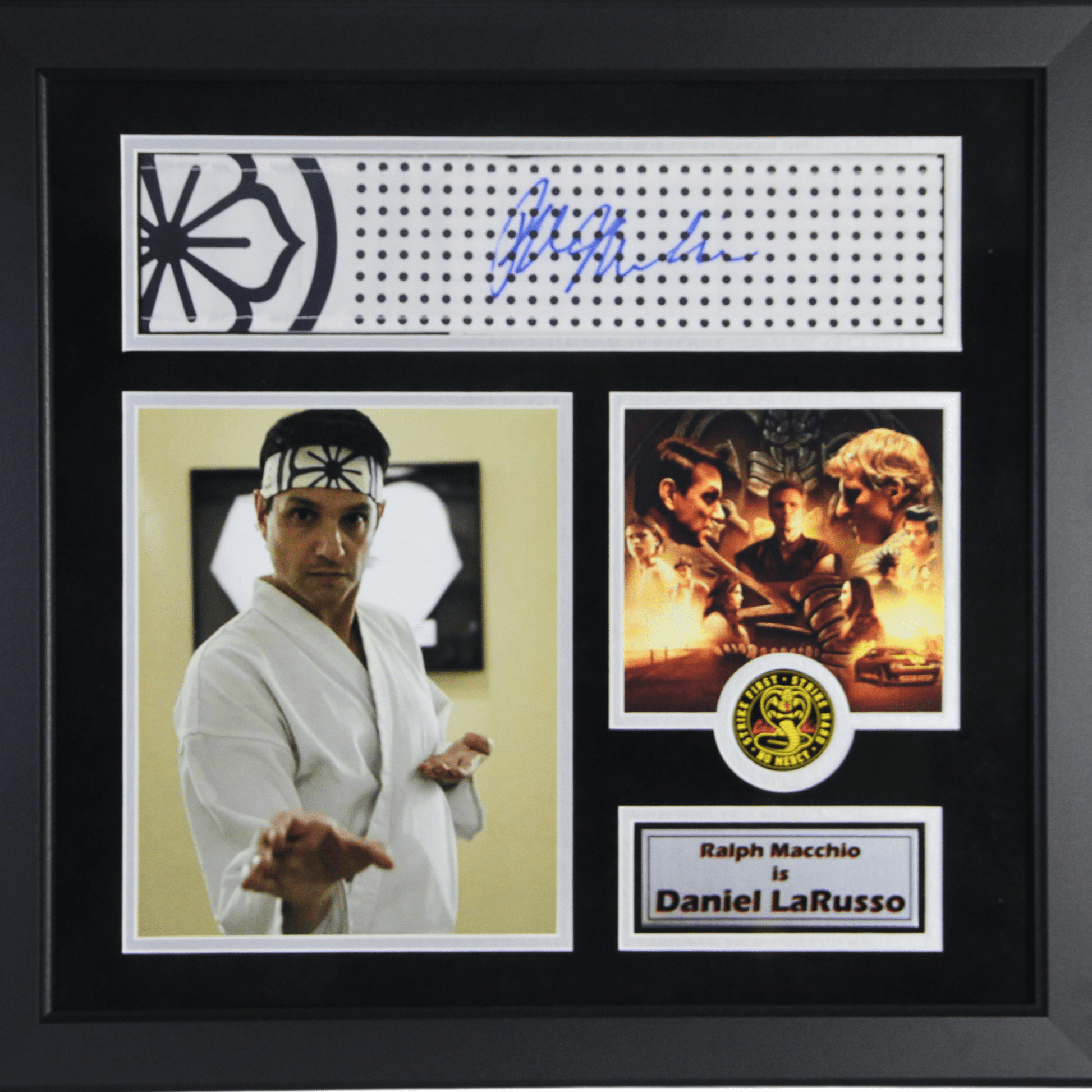 Cobra Kai Autographed Headband Framed Memorabilia 