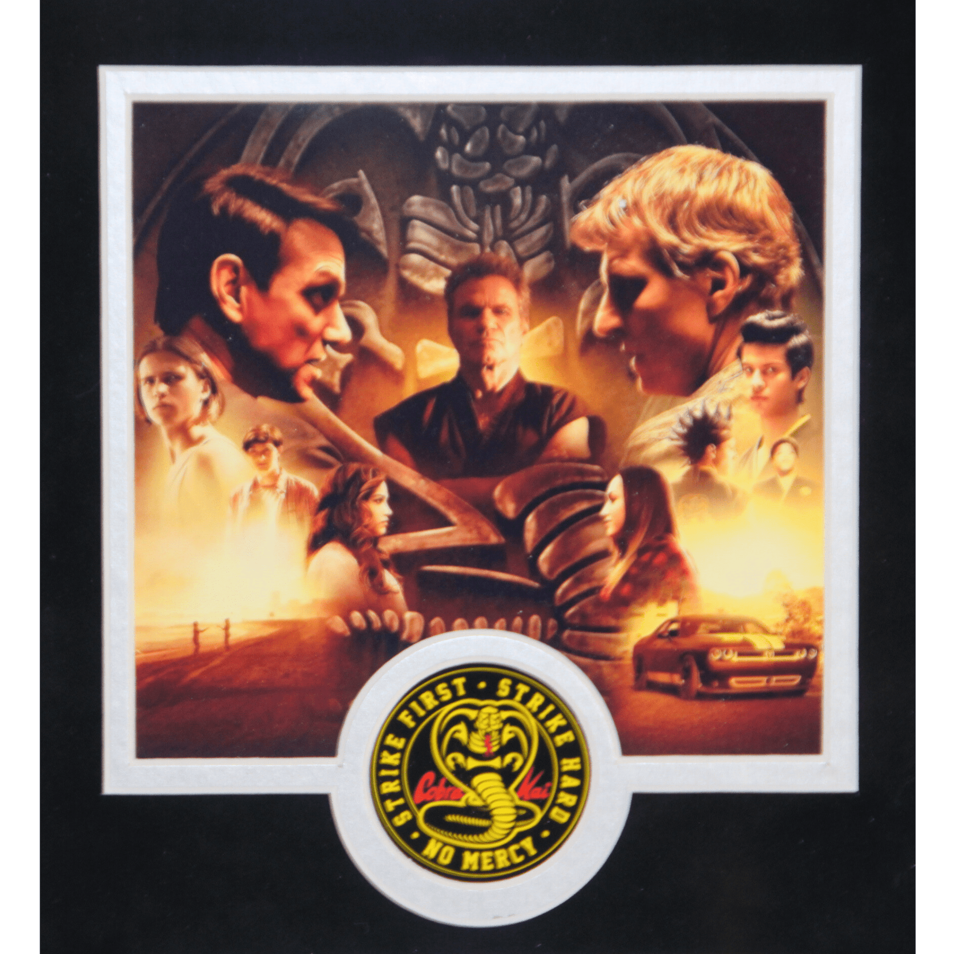 Cobra Kai Autographed Headband Framed Memorabilia Logo Close Up