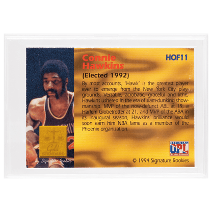 1994 Autographed Connie Hawkins Gold Standard Card Gold & Silver Pawn Shop