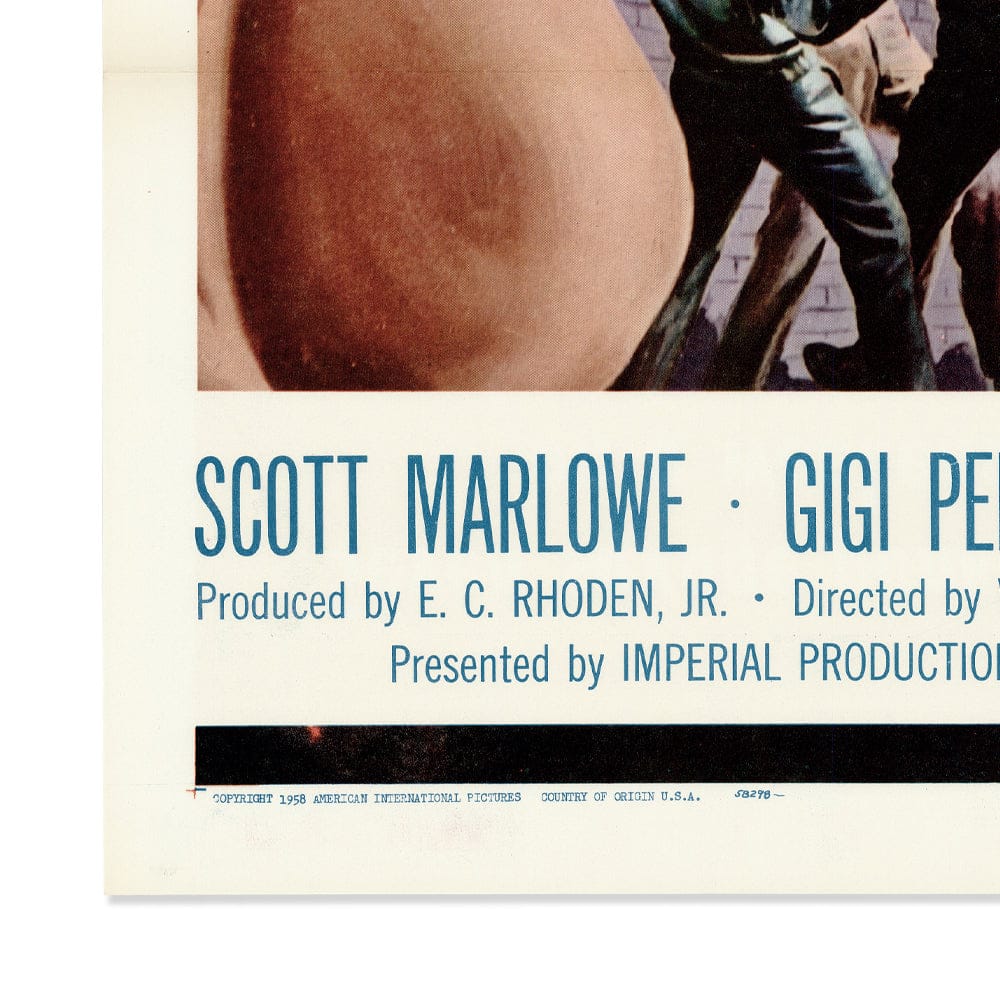 The Cool and the Crazy: Original One Sheet Movie Poster, 1958 Art G S Pawn