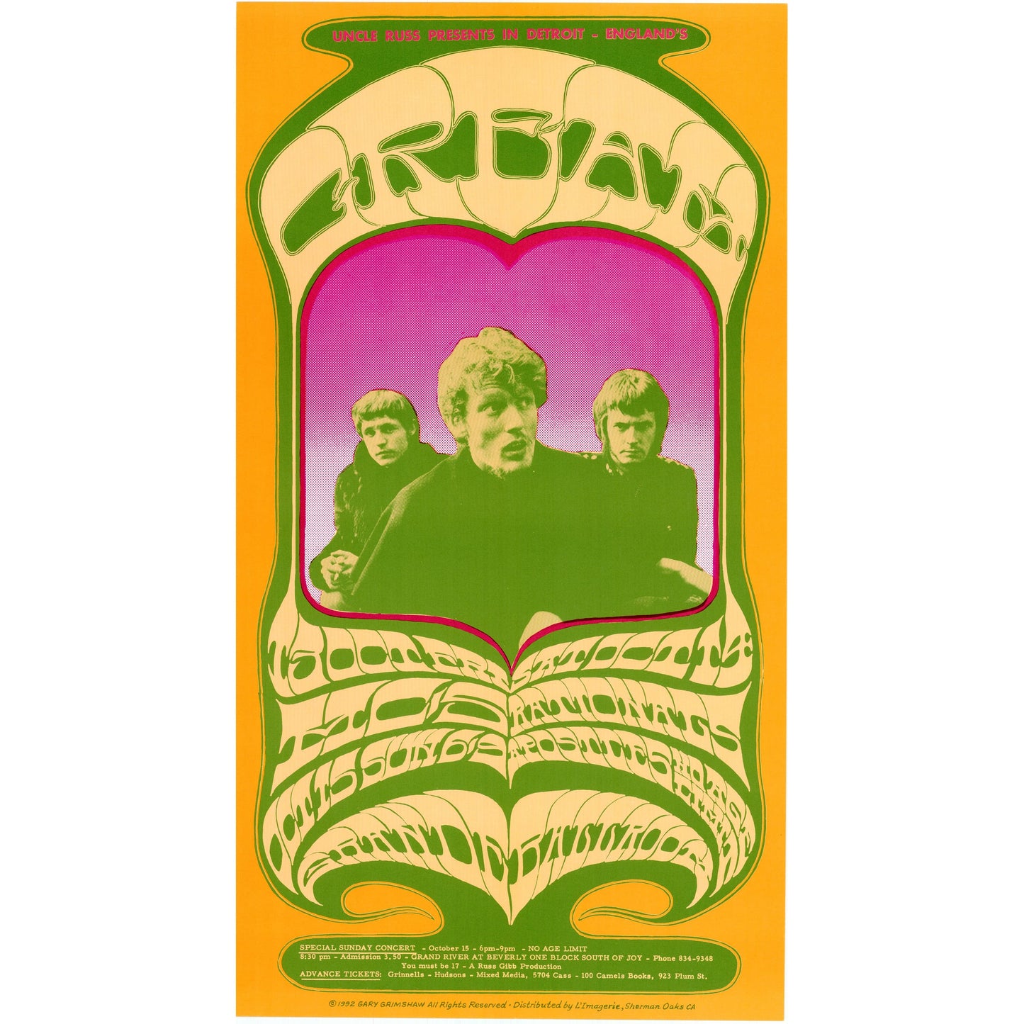 Cream: Grande Ballroom 1967, Original Second Printing Art Gold & Silver Pawn Shop