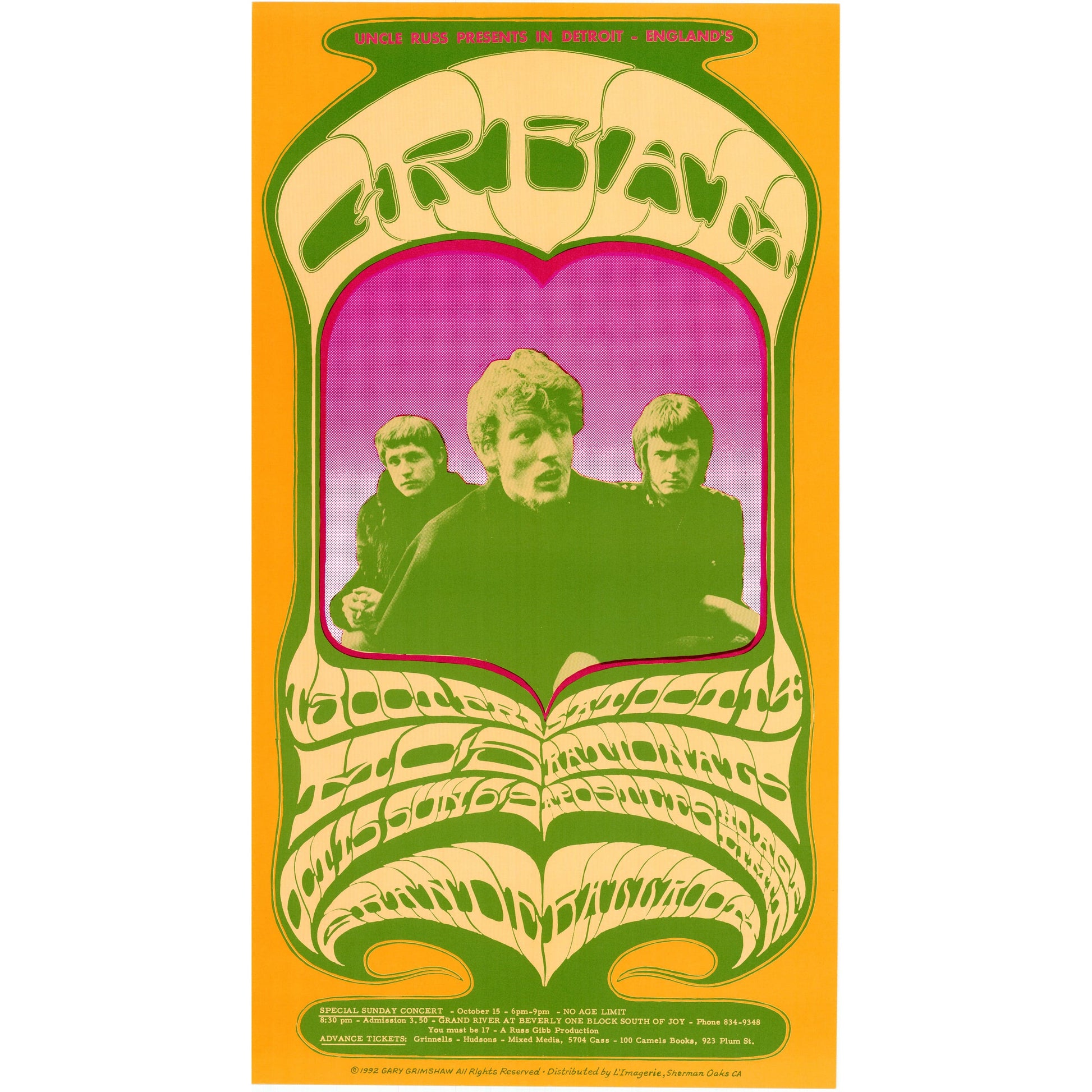 Cream: Grande Ballroom 1967, Original Second Printing Art Gold & Silver Pawn Shop