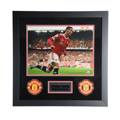 Cristiano Ronaldo Signed Photo Memorabilia Display 