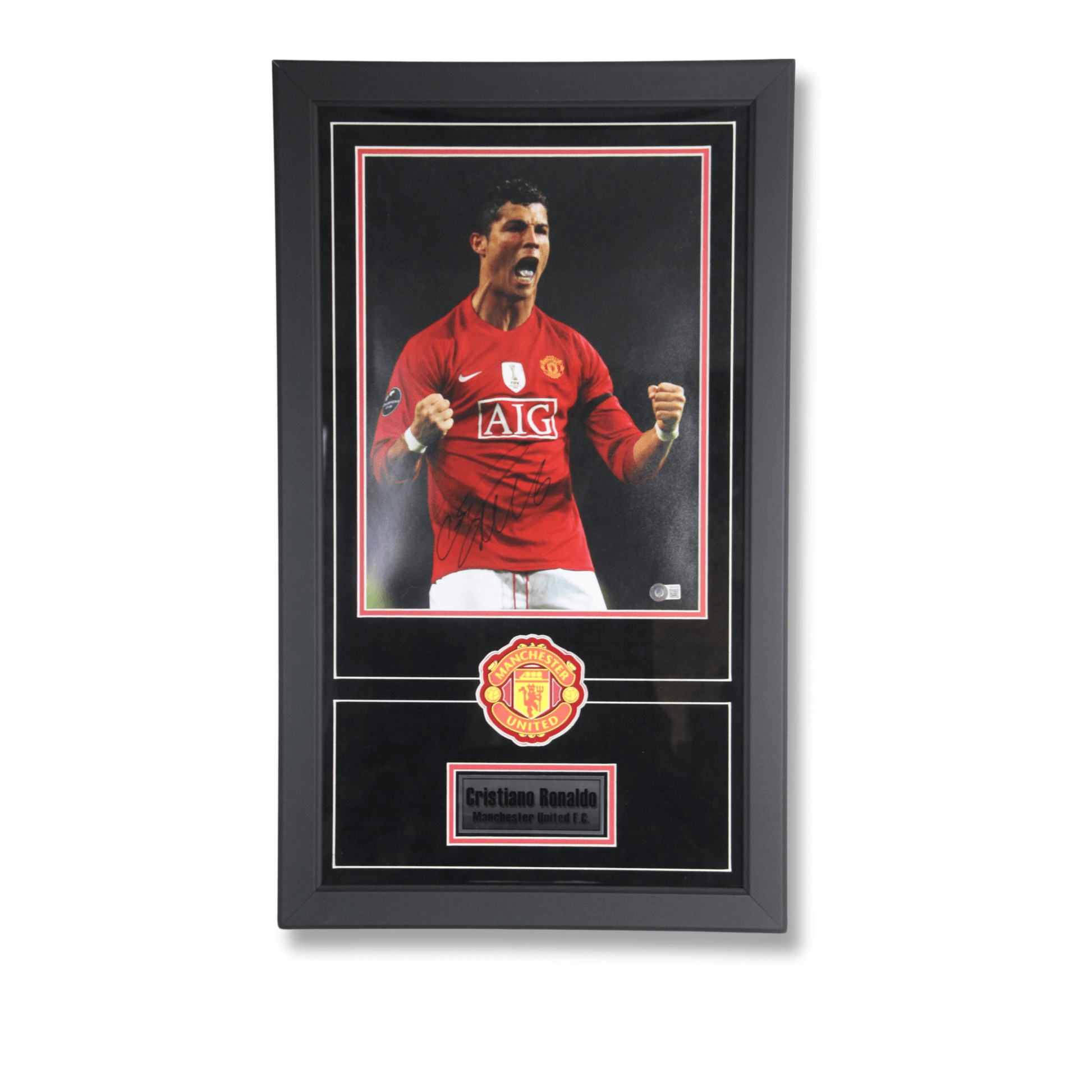 Cristiano Ronaldo Signed Photo Memorabilia Display