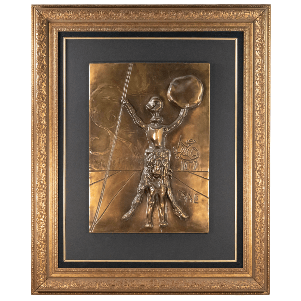 Salvador Dalí: Don Quixote Bronze Bas Relief Art Gold & Silver Pawn Shop