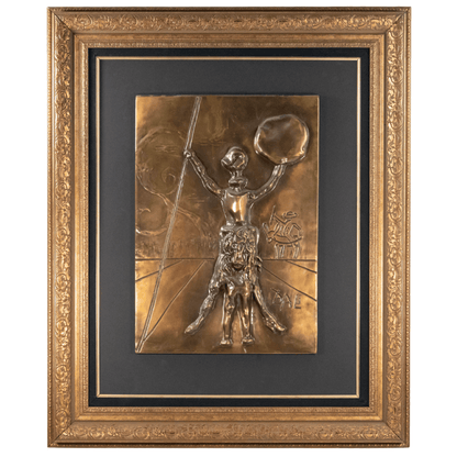Salvador Dalí: Don Quixote Bronze Bas Relief Art Gold & Silver Pawn Shop