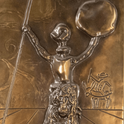 Salvador Dalí: Don Quixote Bronze Bas Relief Art Gold & Silver Pawn Shop