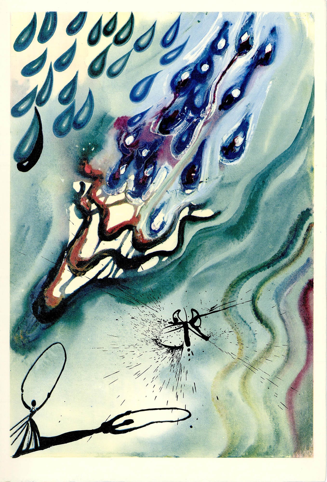 Salvador Dali; The Pool of Tears - Plate Signed