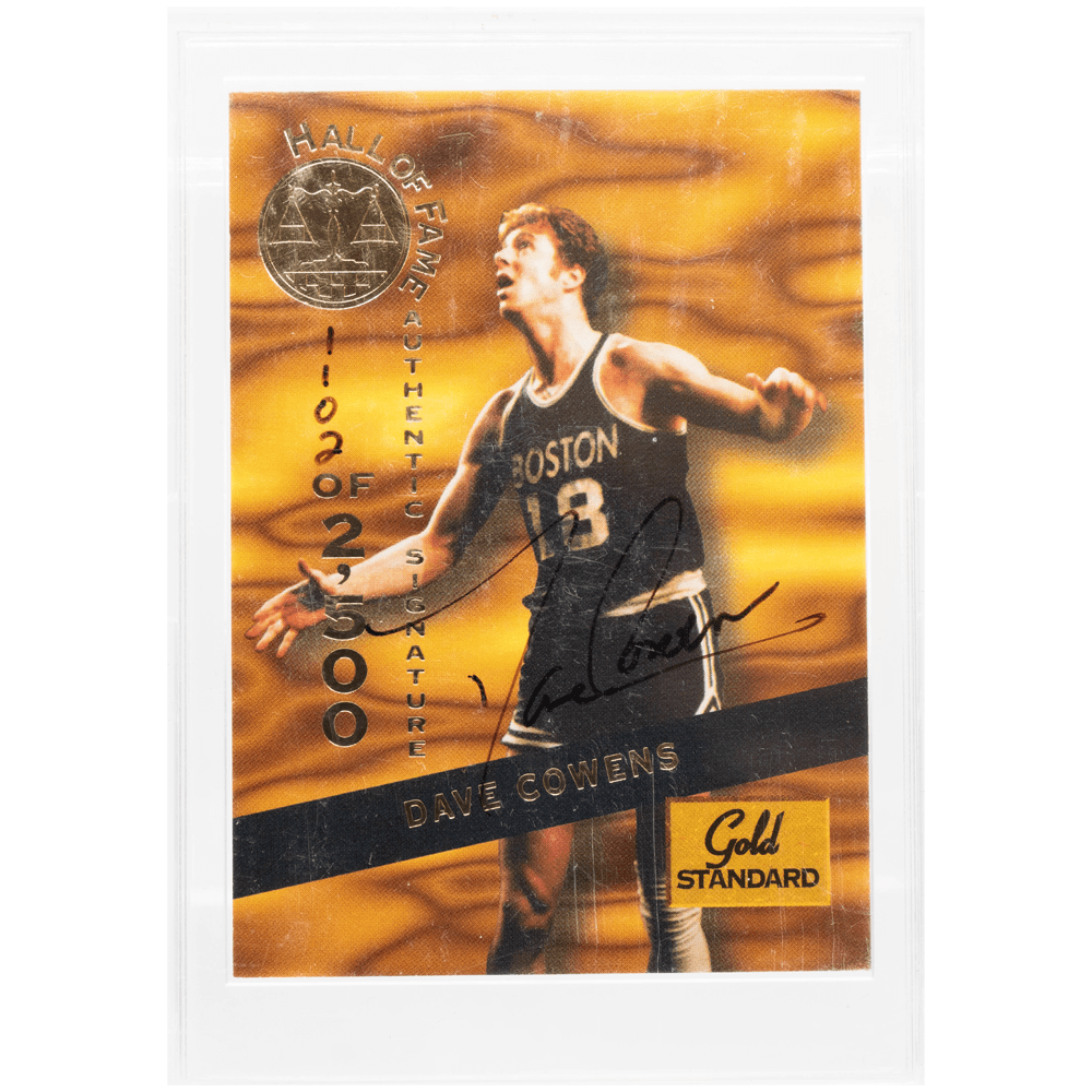 1994 Autographed Dave Cowens Gold Standard Card Gold & Silver Pawn Shop