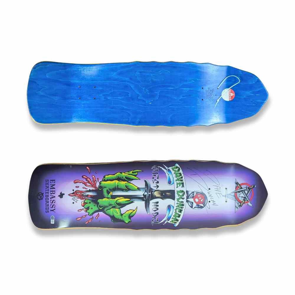 Dave Duncan Autographed Embassy Skateboard – Gold & Silver Pawn Shop