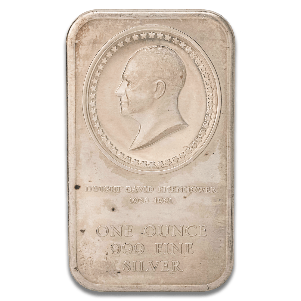Dwight D. Eisenhower 1 oz .999 Fine Silver Bar
Gold & Silver Pawn Shop