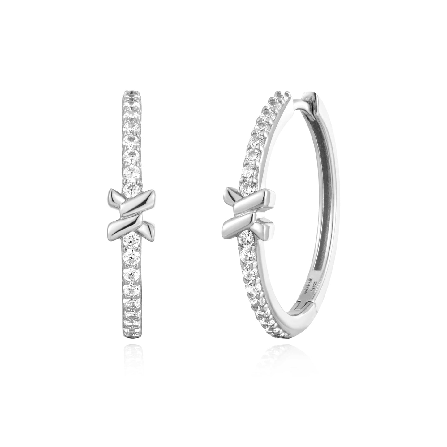 Ania Haie Dusk Divas Cross Hoop Earrings Gold & Silver Pawn Shop Sterling silver