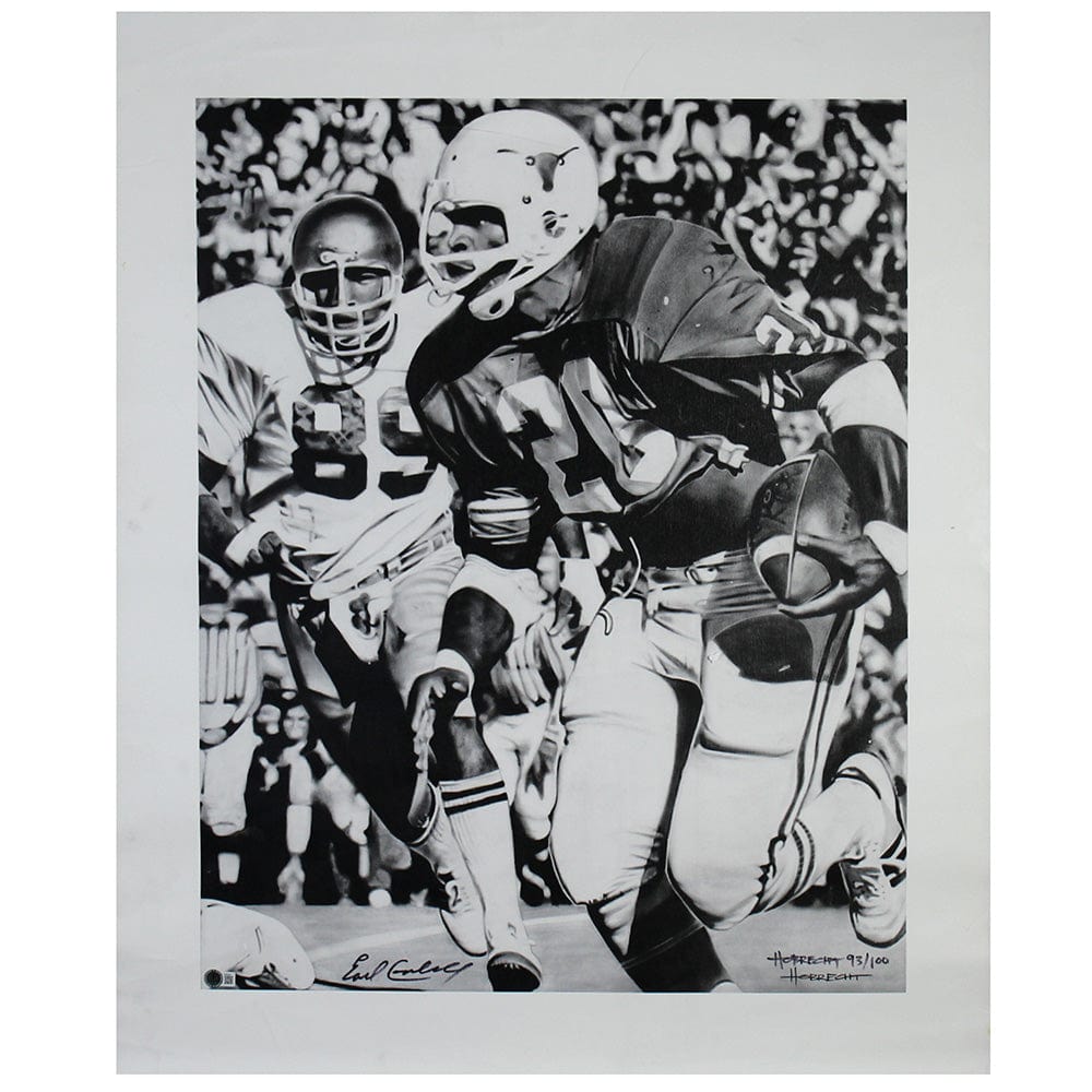 Earl Campbell University of Texas Autographed Artwork Thumbnail