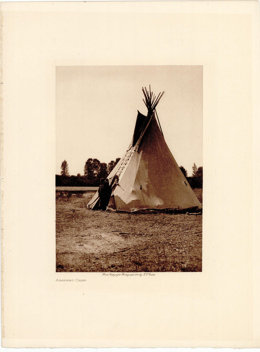 Edward Curtis photogravure Arapaho Camp thumbnail