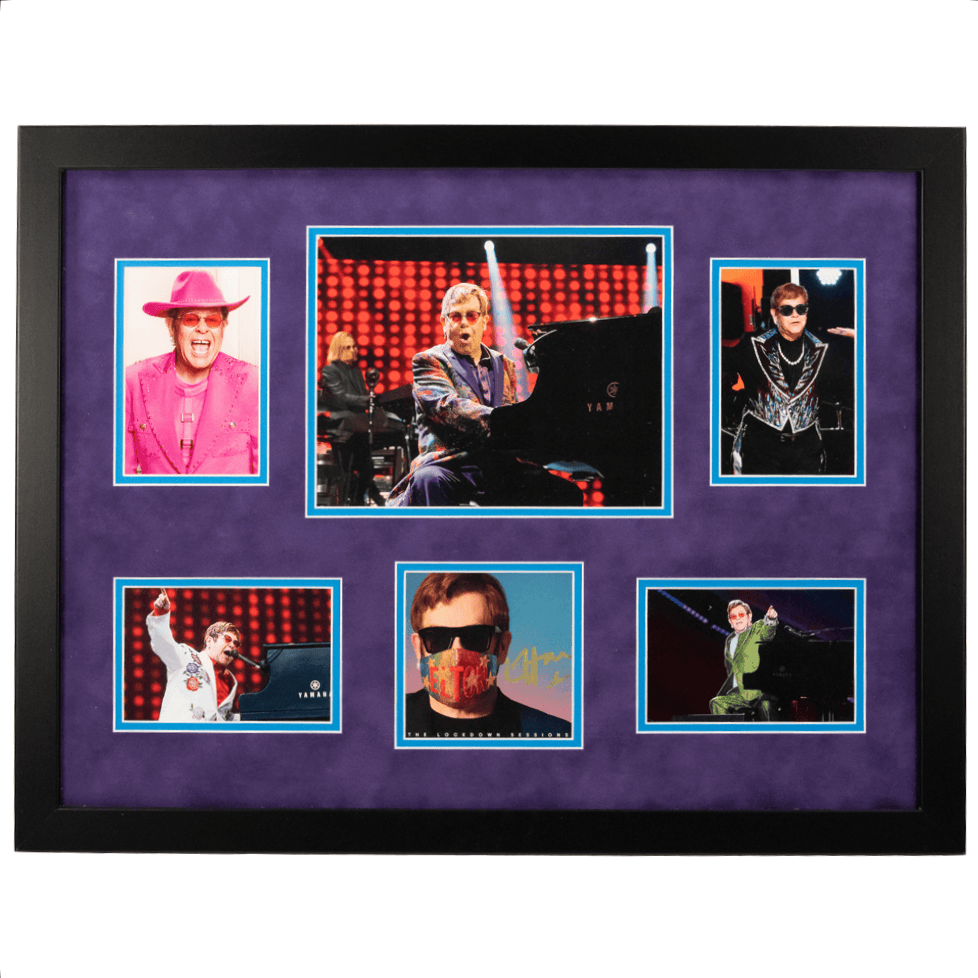 Elton John Autograph Memorabilia - Purple Gold & Silver Pawn Shop