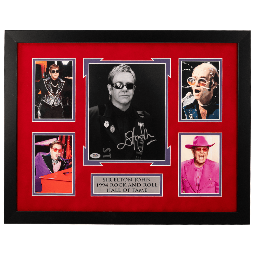 Elton John Autograph Memorabilia - Red Gold & Silver Pawn Shop