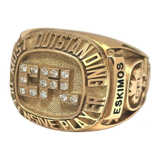 1994 CFL Most Outstanding Defensive Player Ring Gold & Silver Pawn Shop