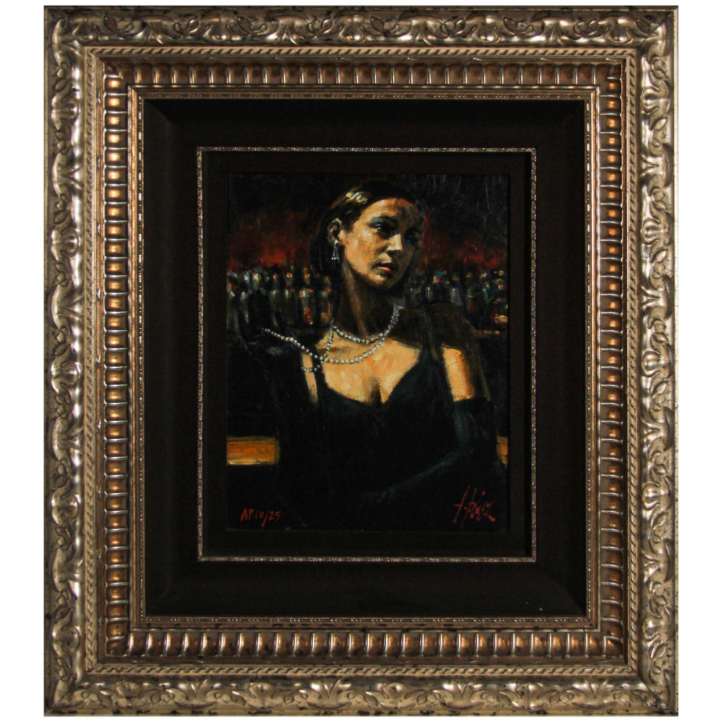 Fabian Perez; "Gloves and Pearls" Frame