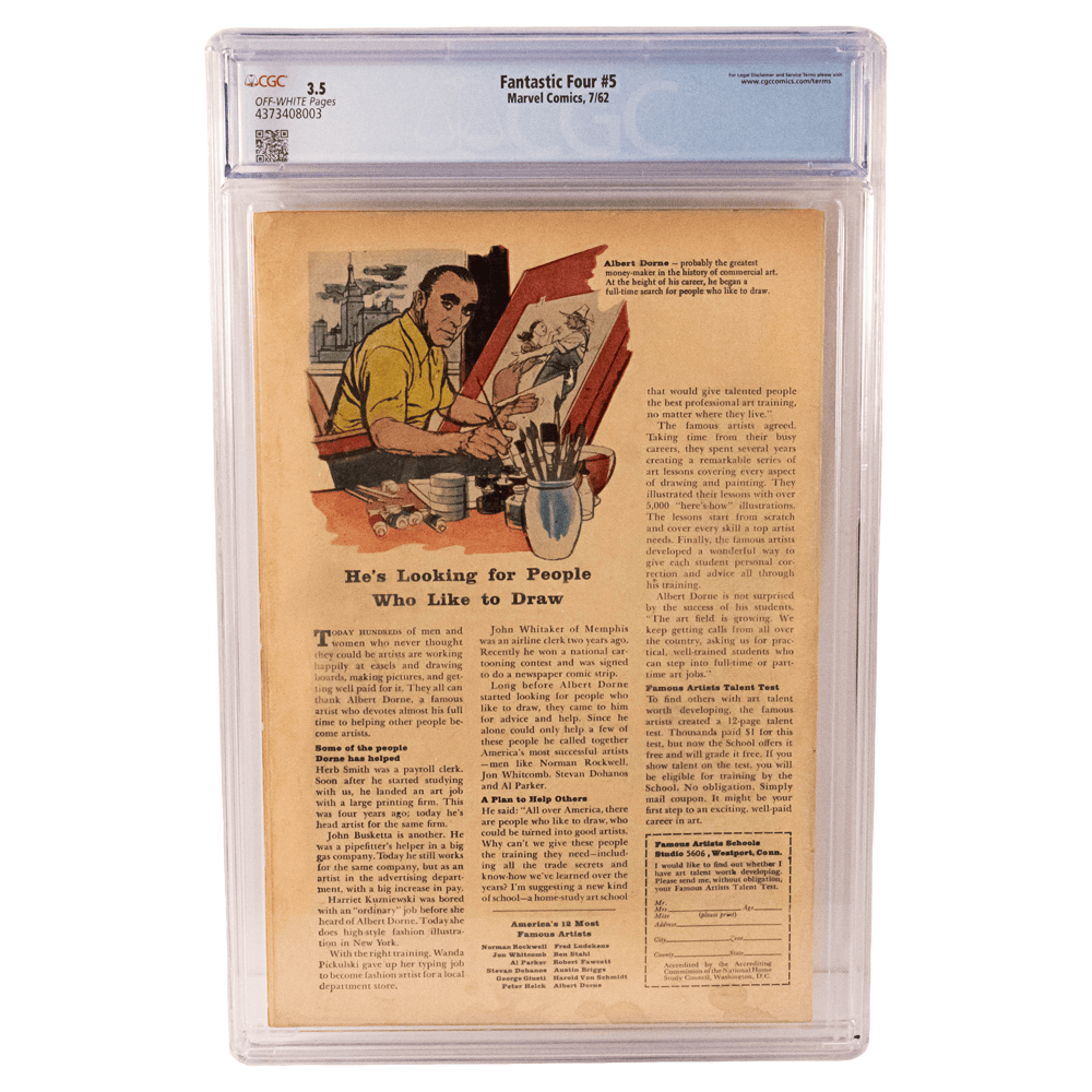Fantastic Four Comic #5 CGC 3.5
Gold & Silver Pawn Shop