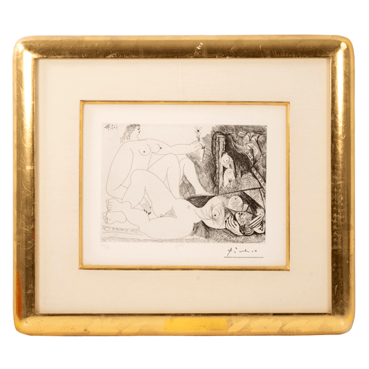 Pablo Picasso: 156 Series Original Etching, Femmes Entre elles, dont une avec une Fleur et Tableau Drapé Art Gold & Silver Pawn Shop