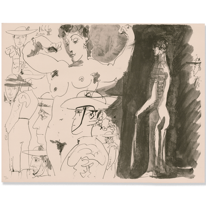 Pablo Picasso: Feuille d'Etudes, from Toros, 1960 Art Gold & Silver Pawn Shop