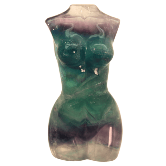 Fluorite Woman Model Crystal Carving Gold & Silver Pawn Shop Fluorite 1