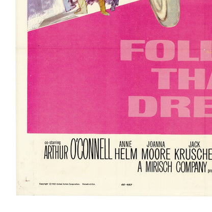Follow that Dream: Original One Sheet Movie Poster, 1962 Art G S Pawn
