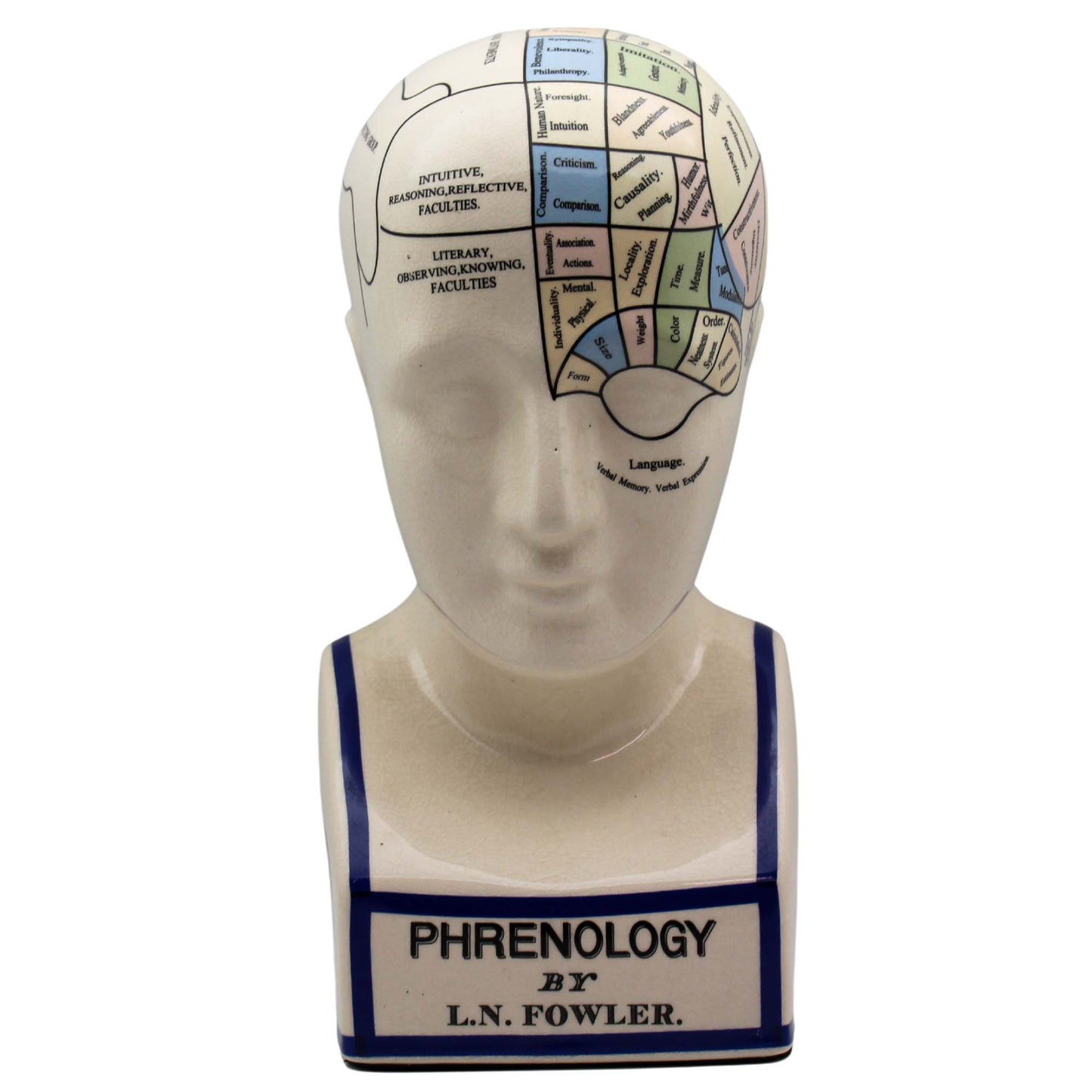 Fowlers Self-Instructor Phrenology Book & Head