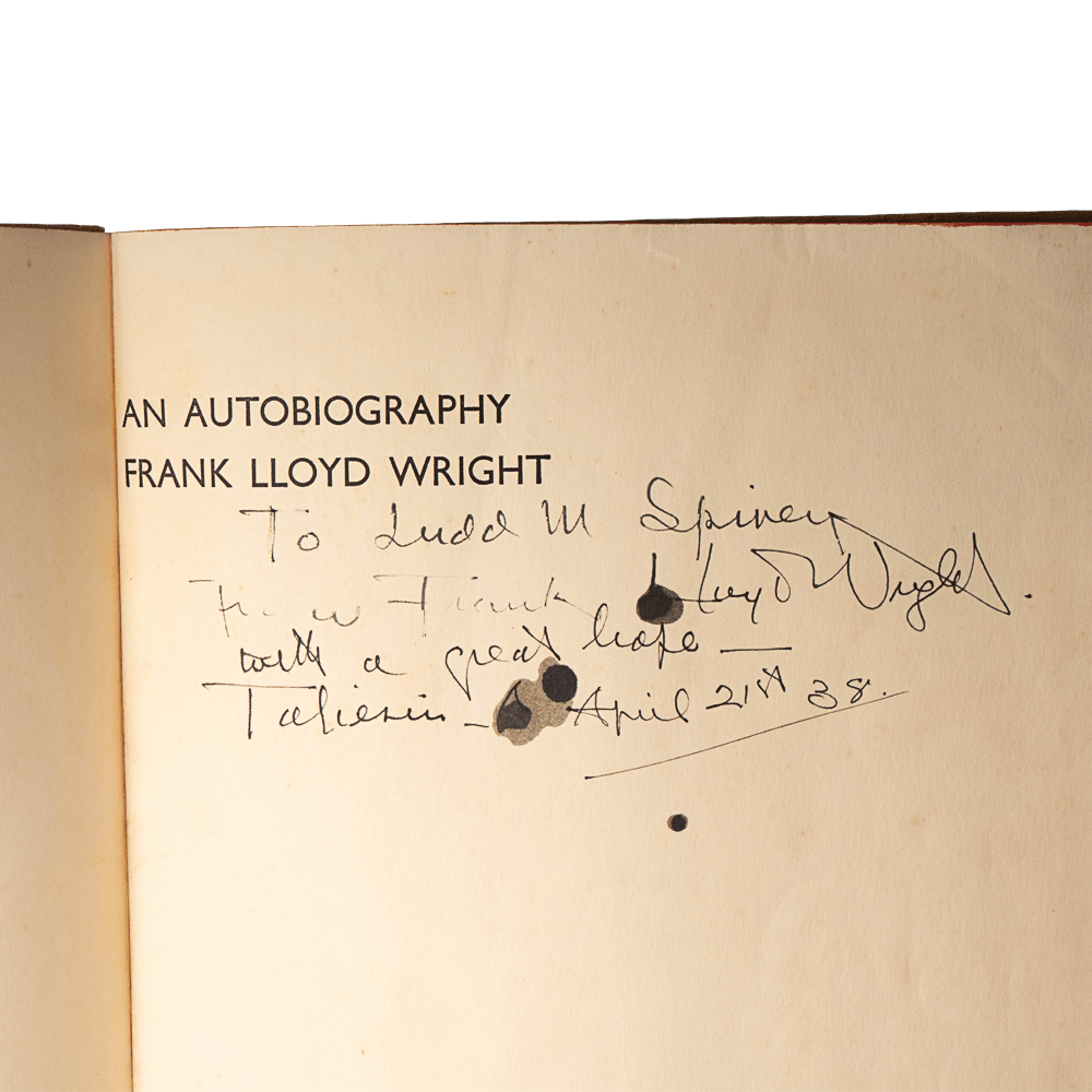 Frank Lloyd Wright Signed "An Autobiography" 1st Ed. Gold & Silver Pawn Shop