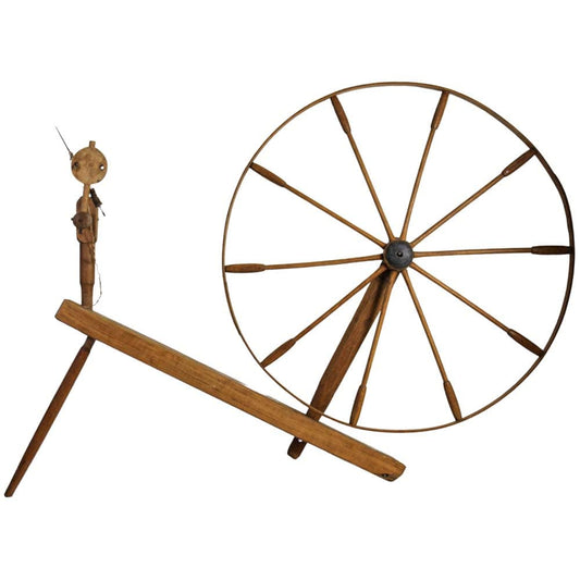 Wooden Spanish Colonial Spinning Wheel Thumbnail