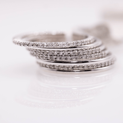 Ladies 18k White Gold Ring Set Gold & Silver Pawn Shop