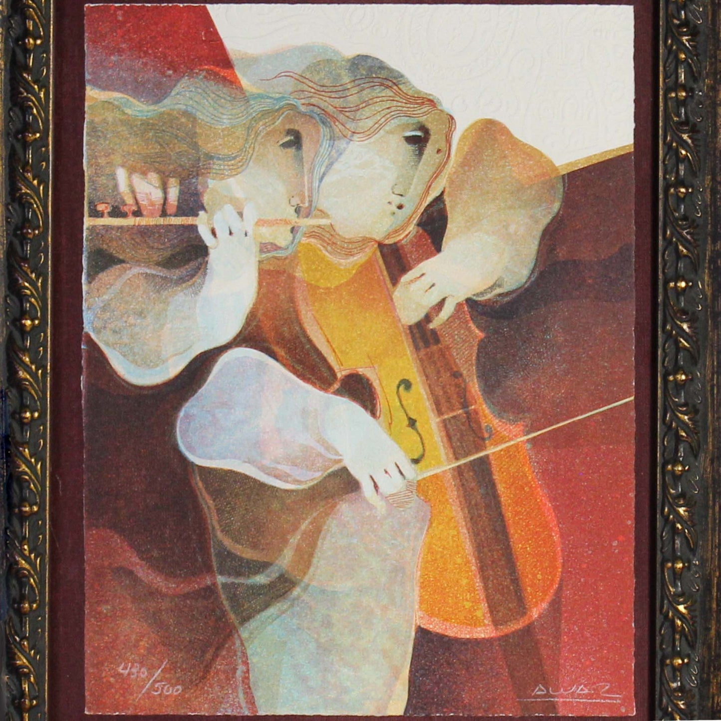 Alvar Sunol; Cello and Flute Close View