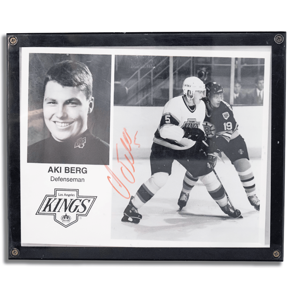 Aki Berg Los Angeles Kings Signed Framed NHL Hockey Photo Display Gold & Silver Pawn Shop