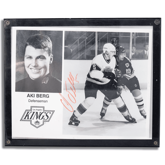 Aki Berg Los Angeles Kings Signed Framed NHL Hockey Photo Display Gold & Silver Pawn Shop