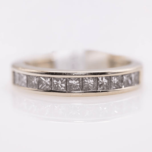 14k White Gold Princess cut band Gold & Silver Pawn Shop