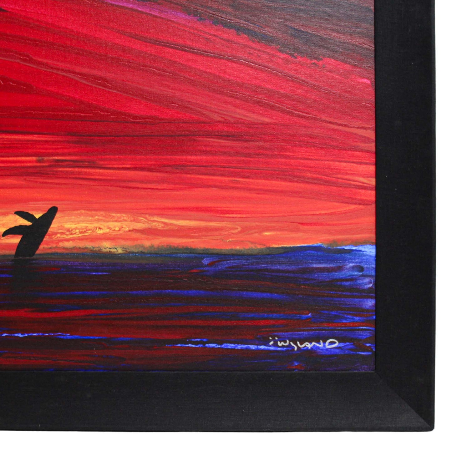 Robert Wyland; Abstract Humpback Whale Breaching Autograph