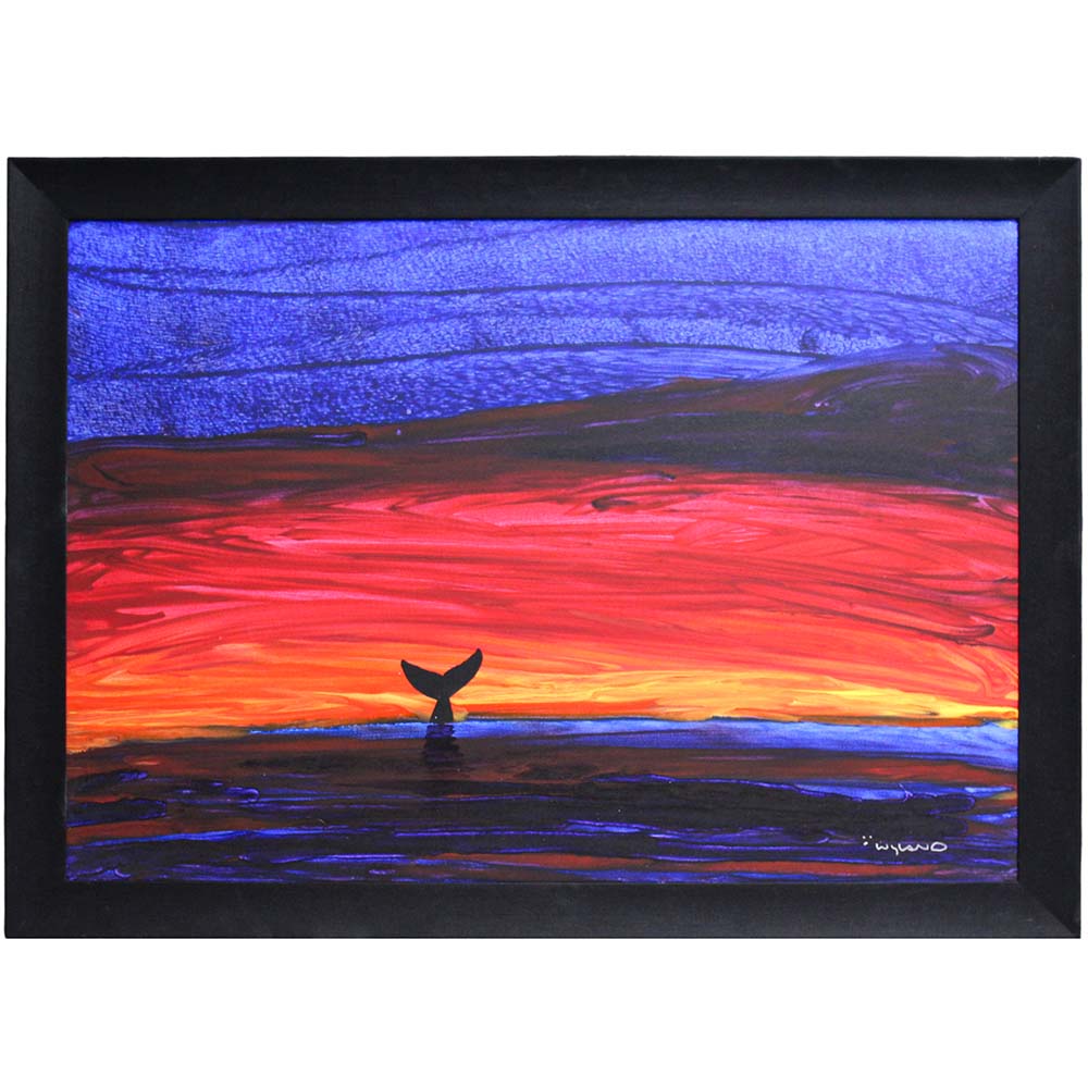 Robert Wyland; Abstract Humpback Whale Diving Thumbnail