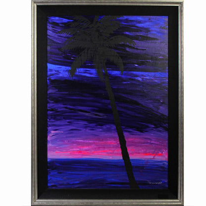 Wyland; Abstract Palm Tree by the Sea ZOOM