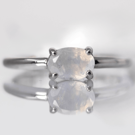 14K Moon Stone Ring Gold & Silver Pawn Shop