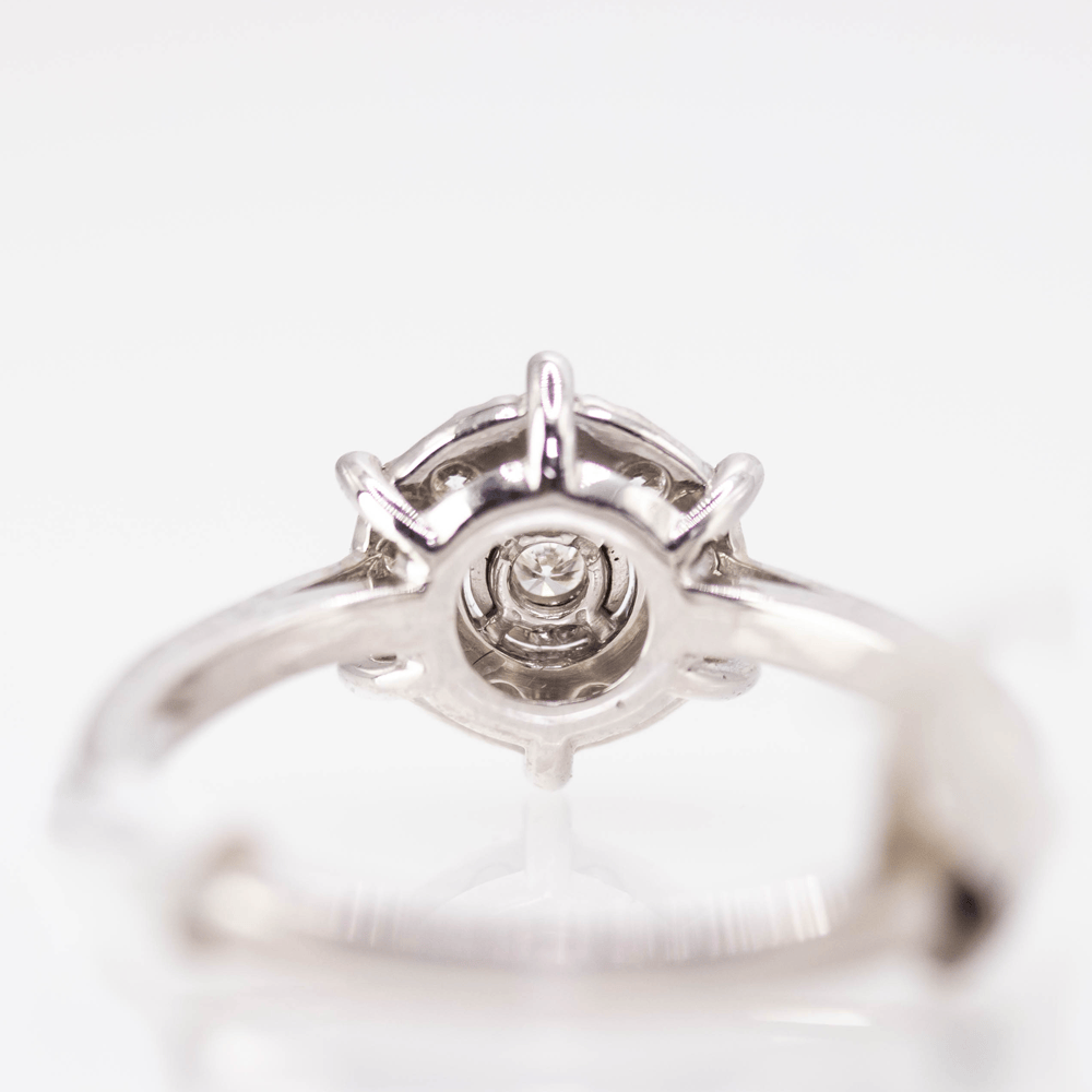 14k Diamond Cluster White Gold Ladies Ring Gold & Silver Pawn Shop