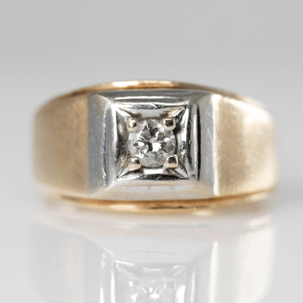 Men's 14k Yellow Gold Ring with Center Diamond Gold & Silver Pawn Shop