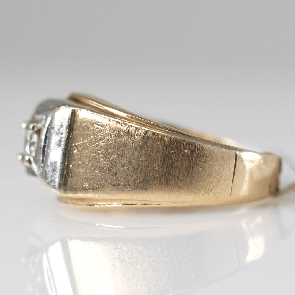Men's 14k Yellow Gold Ring with Center Diamond Gold & Silver Pawn Shop