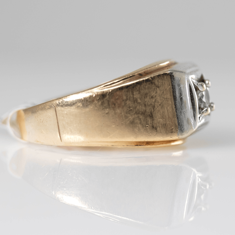 Men's 14k Yellow Gold Ring with Center Diamond Gold & Silver Pawn Shop