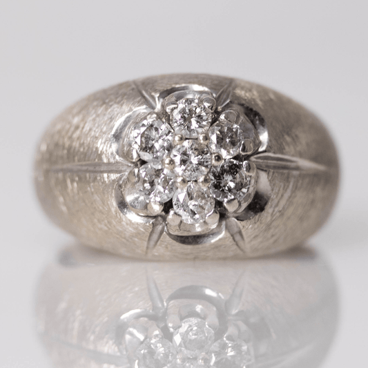 White Gold Diamond Burst Ring Gold & Silver Pawn Shop