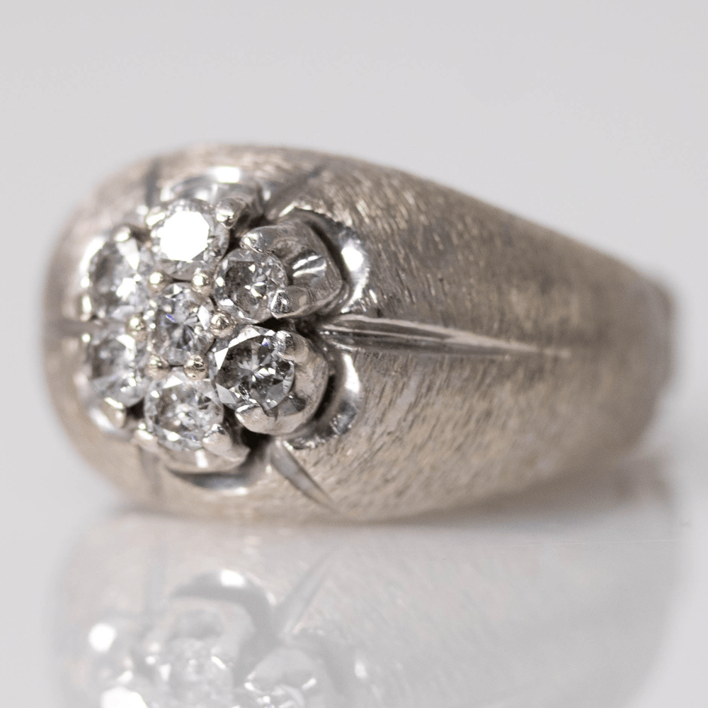 White Gold Diamond Burst Ring Gold & Silver Pawn Shop