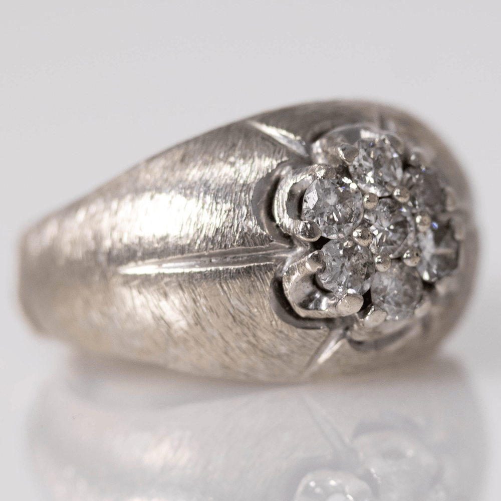 White Gold Diamond Burst Ring Gold & Silver Pawn Shop