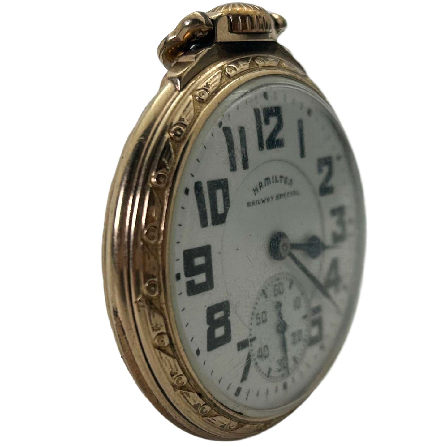 Hamilton Railway Special Gold Filled Pocket Watch Side
