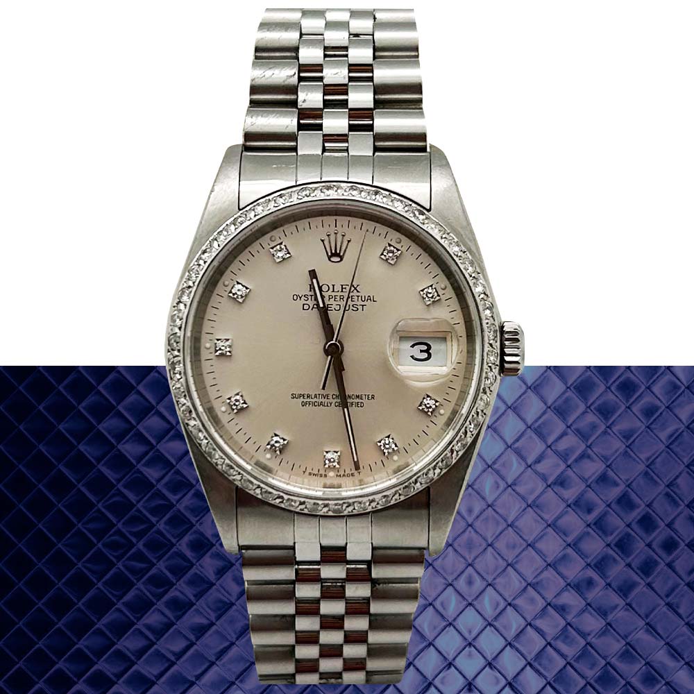 1995 Rolex Datejust Crystal Bezel Wristwatch Thumbnail