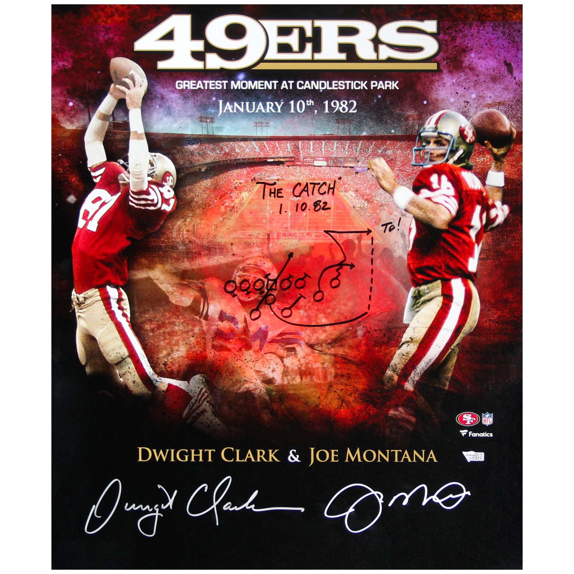 49ers Dwight Clark & Joe Montana 'The Catch' Signed Memorabilia – Gold &  Silver Pawn Shop