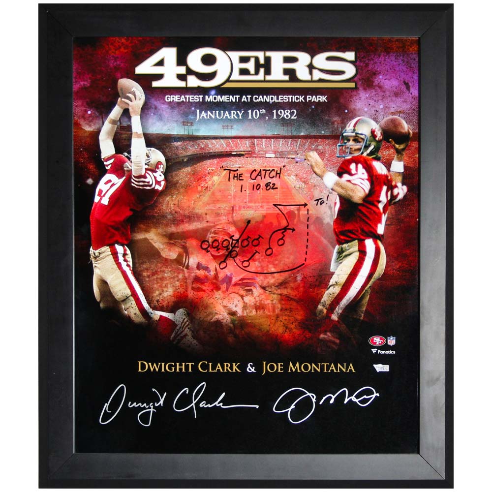 49ers Dwight Clark & Joe Montana "The Catch" Signed Memorabilia
